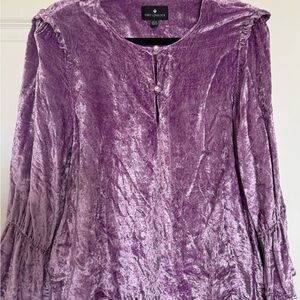 Emily Lovelock Lavender Velvet Blouse